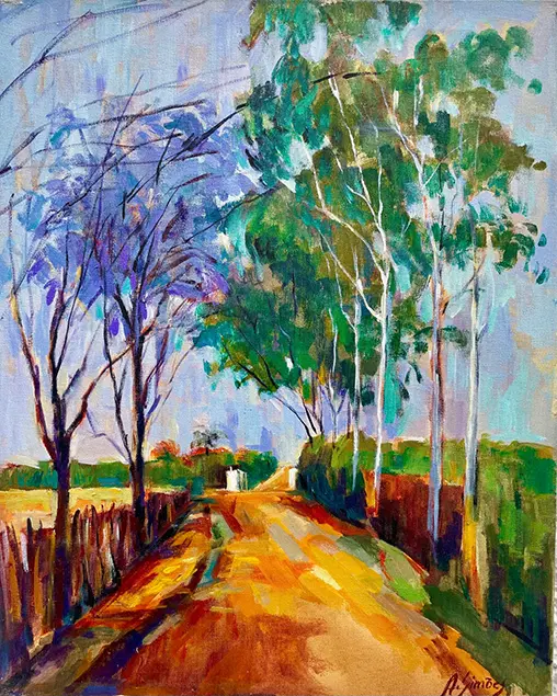 Pintura Rua do Sol, Olinda, de Alberto Simões
