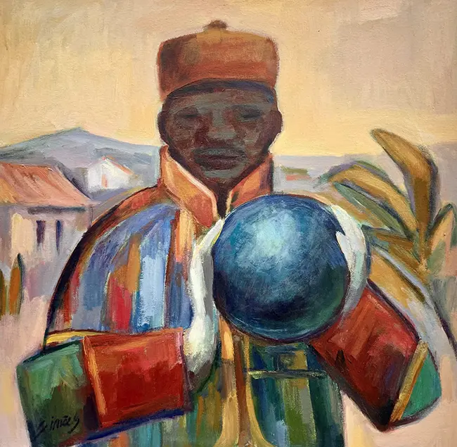 Pintura São Damião, painel de Alberto Simões