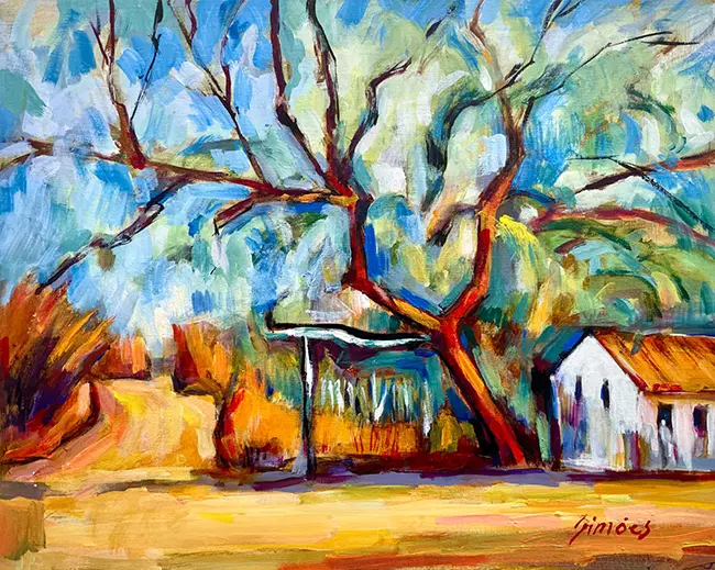 Pintura Cena Rural de Alberto Simões